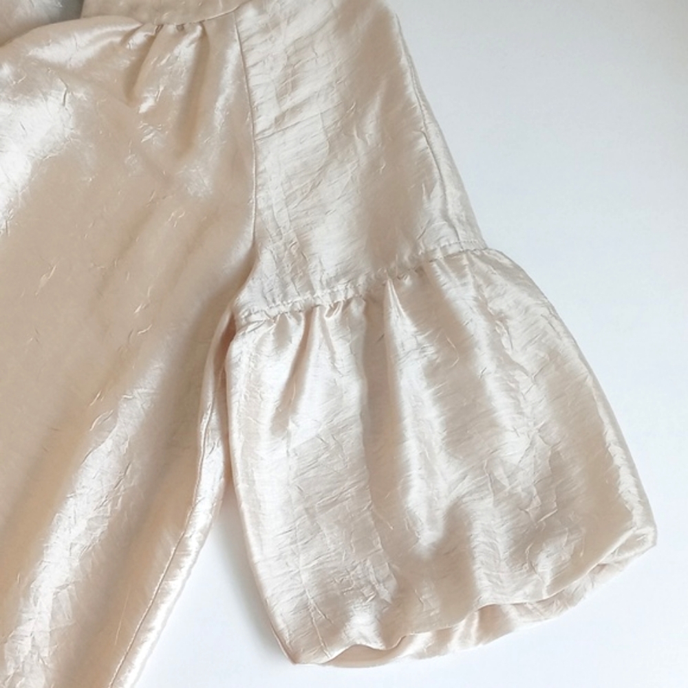 Talbots Elegant Women’s Cream Silk Nylon 3/4 Sleeve Women’s Blouse MP - Picture 5 of 13